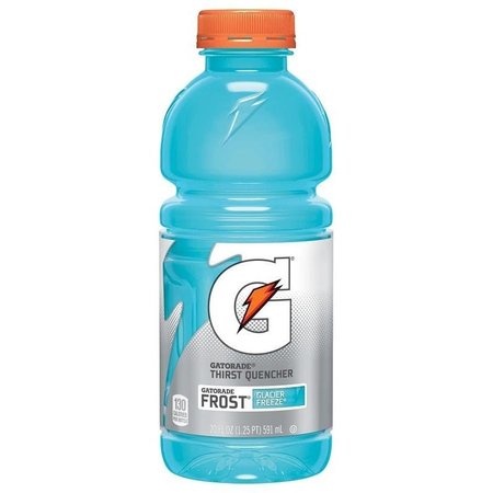 GATORADE 0 Zero Sugar Thirst Quencher, Liquid, Glacier Freeze Flavor, 20 oz Bottle 4354